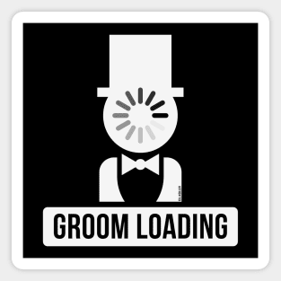 Groom Loading (Stag Night / Bachelor Party / White) Magnet